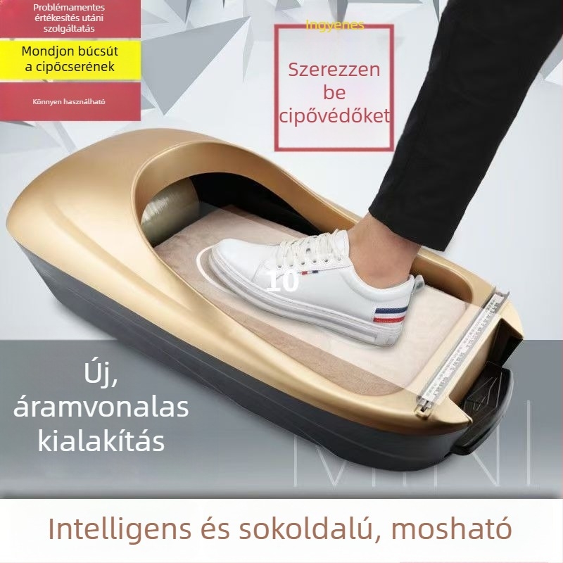 Intelligens cipővédő gép, teljesen automata, otthoni használatra, egyszer használatos cipővédők, belső bejárati doboz