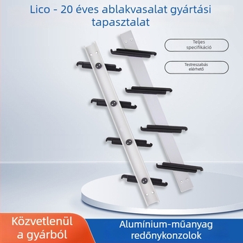 Üveglamellás redőnyökhöz tartó konzol, alumínium-műanyag tartó, redőny kiegészítők, támasztó láb