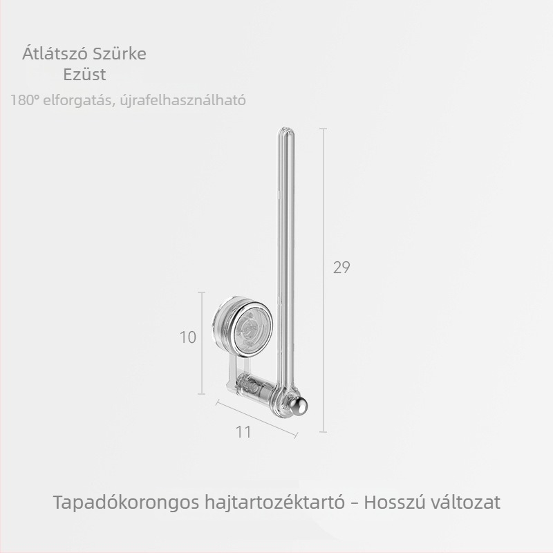 Falra szerelhető vákuumos forgó haj- és ékszertároló
