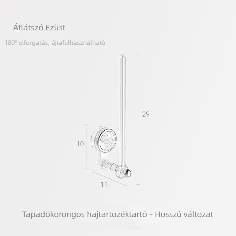 Falra szerelhető vákuumos forgó haj- és ékszertároló