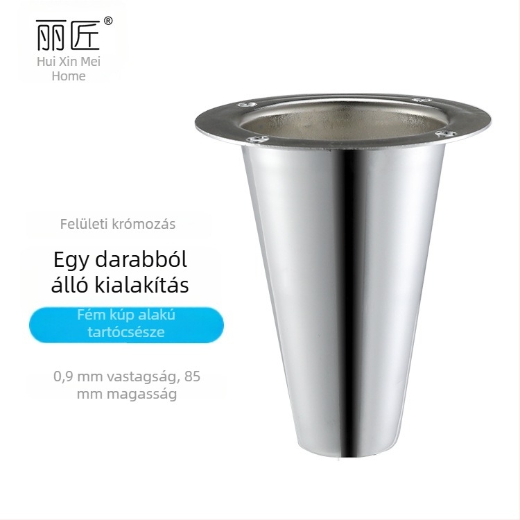 85 mm-es fém kónuszos pohár asztali tartókapocs, egy darabból álló
