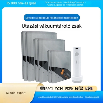 Utazási vákuumos tárolózsákok pólókhoz és ruházathoz pumpával, modell Instant Sky