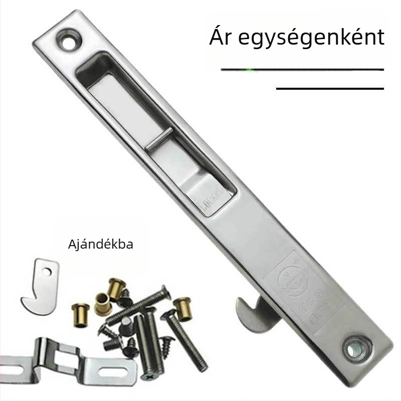 Golden Anchor RK-90 Egyoldalas kampózár rozsdamentes acélból, ablakokhoz és ajtókhoz, csúszóablakokhoz és csúszóajtókhoz