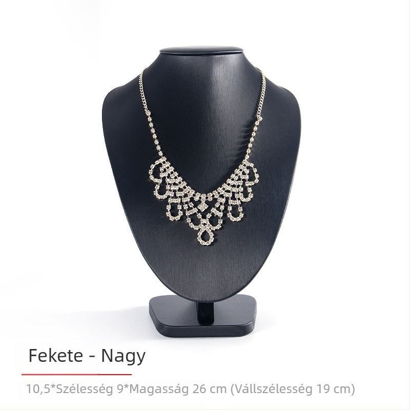 Bőr portré nyaklánc kiállító állvány