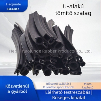 Gumi U-alakú tömítőszalag elosztó dobozokhoz és szekrényekhez, élvédő, oldalsó habos belső rész, hátul ragasztóval