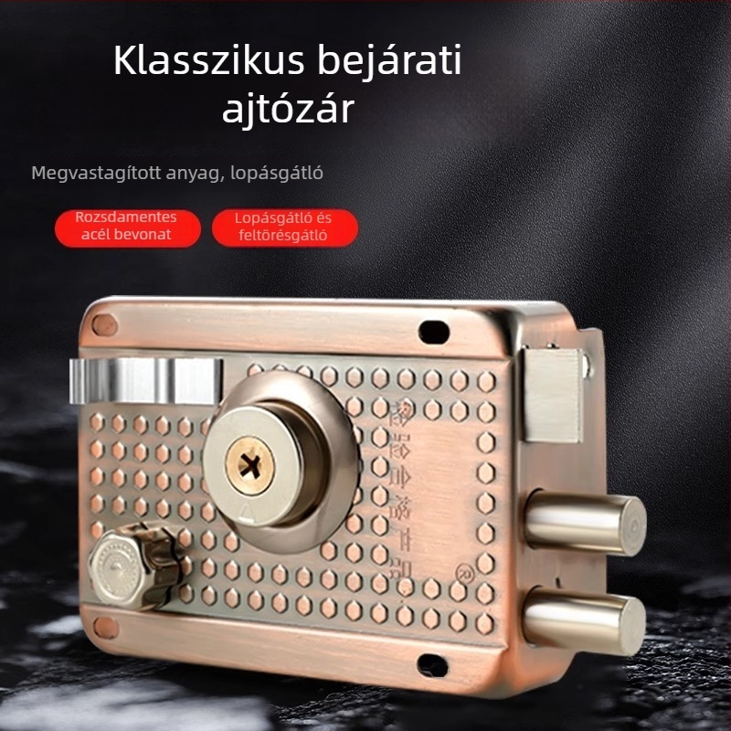 Külső és belső ajtózár készlet – régi stílusú zárak fa- és fémajtókhoz, biztonsági cilinderrel