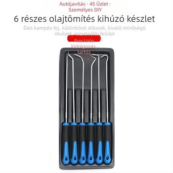 Mini autójavítási kézi horog: olajtömítés eltávolítása, O-gyűrű horog, ablakháló húzóeszköz, szalagemelő és csavarhúzó