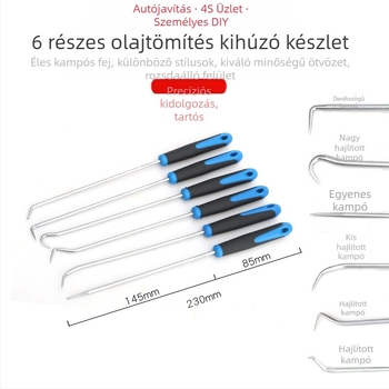 Mini autójavítási kézi horog: olajtömítés eltávolítása, O-gyűrű horog, ablakháló húzóeszköz, szalagemelő és csavarhúzó