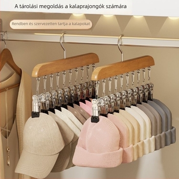 10 darabos fából készült ruhaglipp – zoknikhoz, fehérneműkhöz és sapkákhoz, gardrób rendező