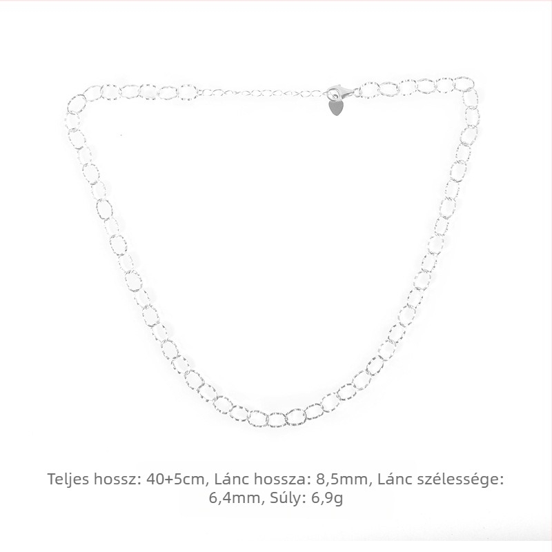 S925 Sterling ezüst virág medállal – nagy kör alakú lánc, DIY ékszerekhez: nyaklánc, karkötő, bokalánc és choker