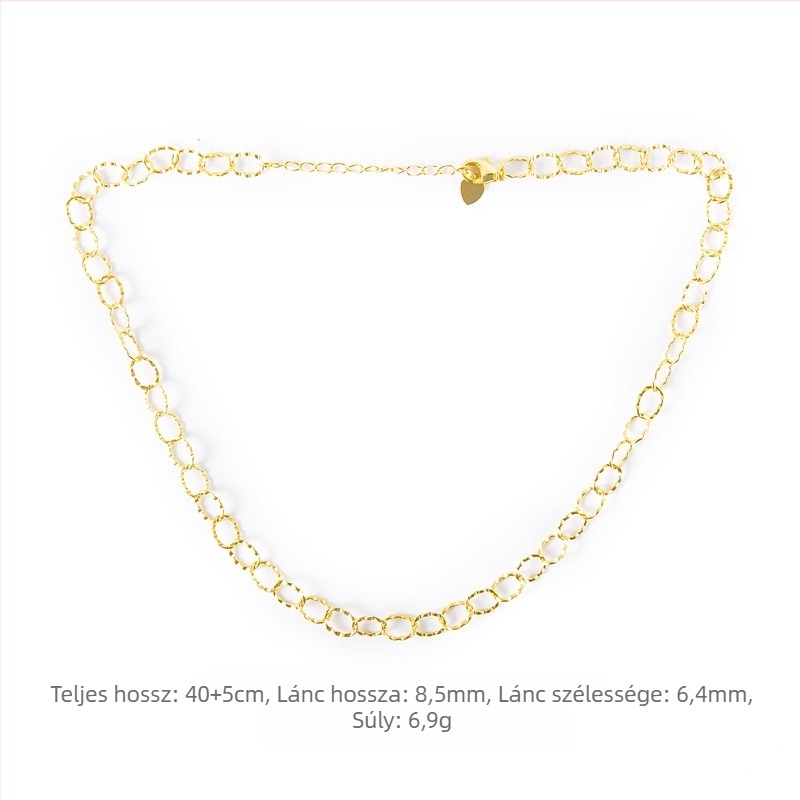 S925 Sterling ezüst virág medállal – nagy kör alakú lánc, DIY ékszerekhez: nyaklánc, karkötő, bokalánc és choker