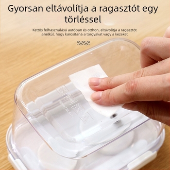 Ragasztó-eltávolító nedves törlőkendők üvegtisztításhoz, hordozható, háztartási általános használatra