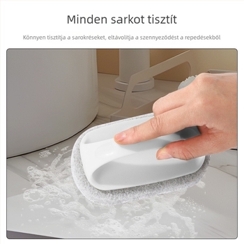 Kicserélhető konyhai tisztító ecset szivaccsal és fogantyúval, fürdőszobai csempékre és üvegre