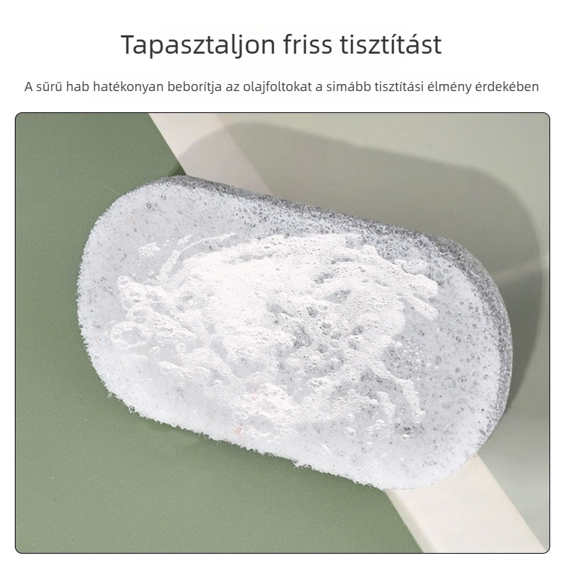 Kicserélhető konyhai tisztító ecset szivaccsal és fogantyúval, fürdőszobai csempékre és üvegre