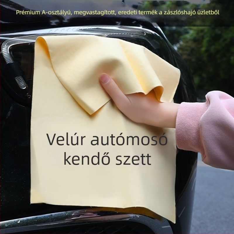 Vastag velúr autó törölköző üveg tisztításához, szálmentes, nedvszívó törölköző mosáshoz és szárításhoz