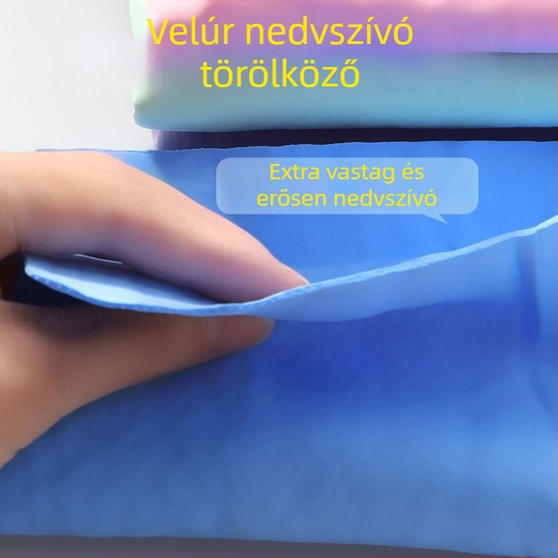 Vastag velúr autó törölköző üveg tisztításához, szálmentes, nedvszívó törölköző mosáshoz és szárításhoz