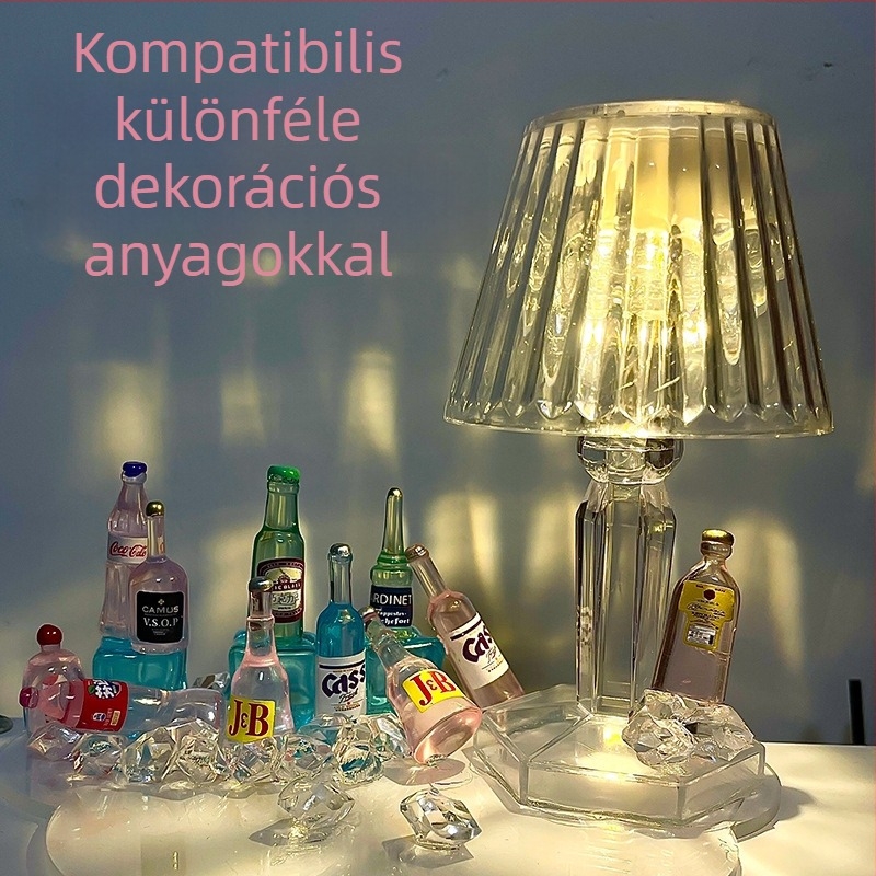 DIY krémragasztó éjjeli lámpa gyerekeknek — kézzel készült asztali lámpa LED-kristály dizájnnal, születésnapi ajándék