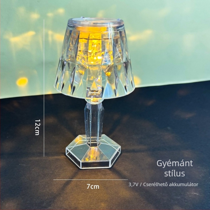 DIY krémragasztó éjjeli lámpa gyerekeknek — kézzel készült asztali lámpa LED-kristály dizájnnal, születésnapi ajándék