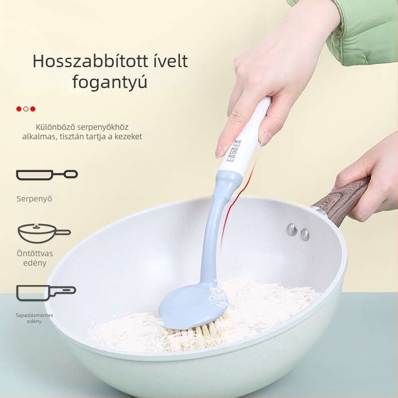 Good Wife Edényecset – Konyhai tisztítóecset hosszú nyéllel, zsíroldó és vízkő eltávolító