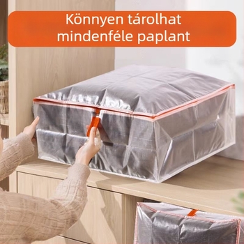 Pacra ágyneműtároló zsák, nagy kapacitású, porvédett, átlátszó ablakkal, ideális téli és tavasz–őszi ágyneműkhöz és pehelykabátokhoz