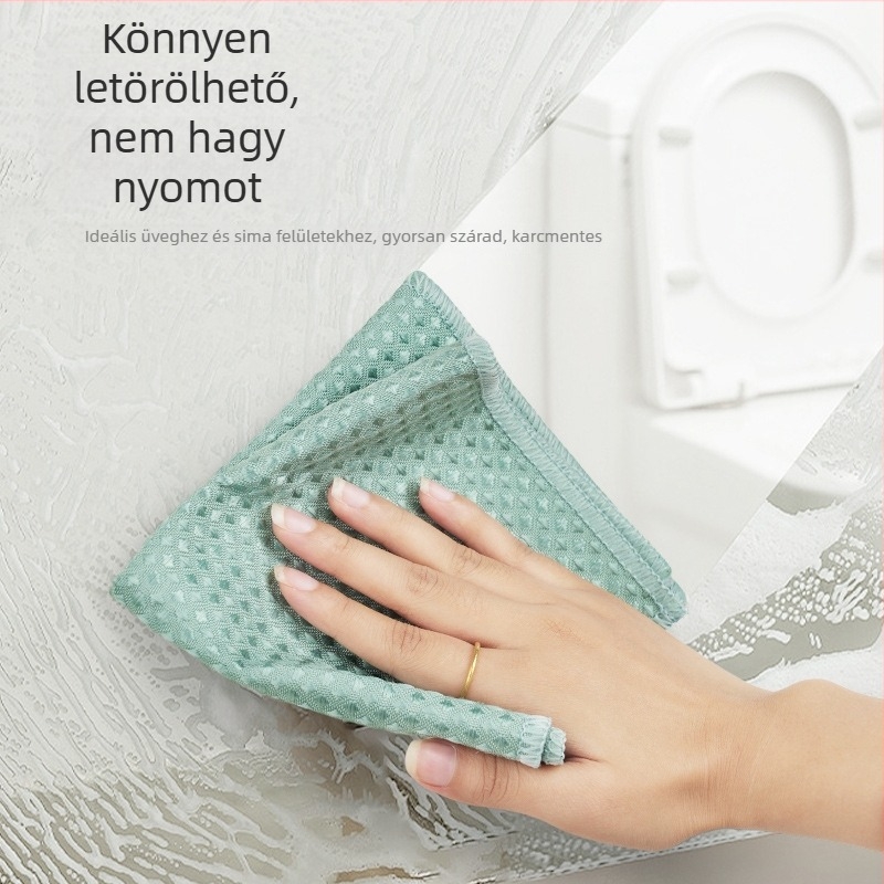 Mikroszálas tisztító kendő, nedvszívó, szöszmentes, megerősített, konyhához, padlóhoz, üveghez és asztalokhoz