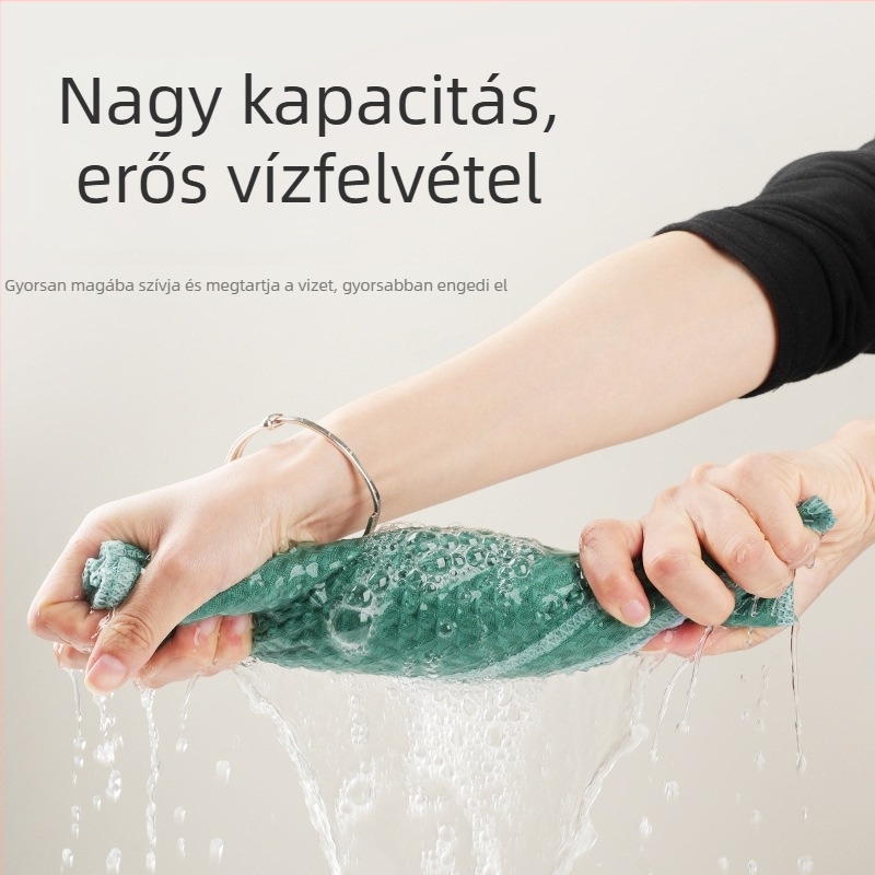 Mikroszálas tisztító kendő, nedvszívó, szöszmentes, megerősített, konyhához, padlóhoz, üveghez és asztalokhoz