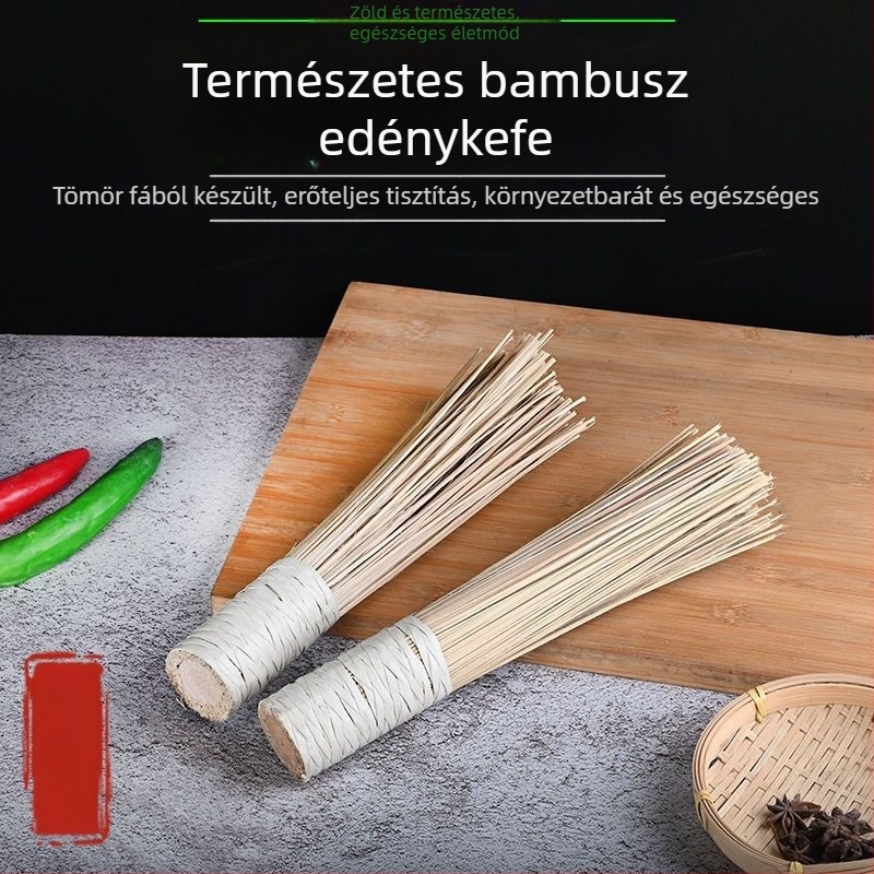 Bambusz edényecset finom bambuszrosttal – hagyományos, környezetbarát konyhai eszköz