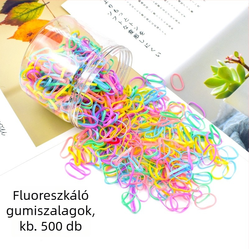 Gyermekeknek szóló egyszer használatos hajgumik dobozos, kis méretben, kímélik a hajat, édes stílus