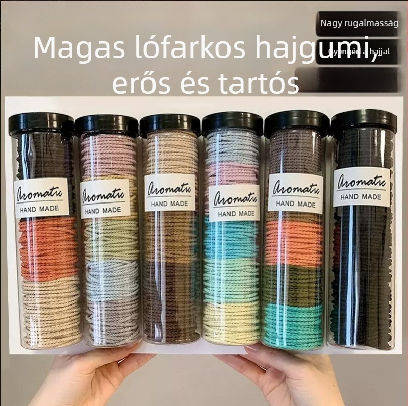 Koreai stílusú gyerek hajgumikészlet ajándékdobozban, magas rugalmasságú gumikkal és törölközőgyűrűvel