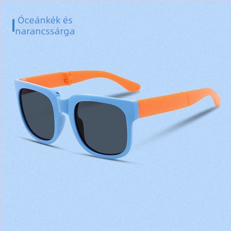 Gyerekeknek összecsukható napszemüveg UV400 védellemmel, kiváló élesség, ultra könnyű kis keret