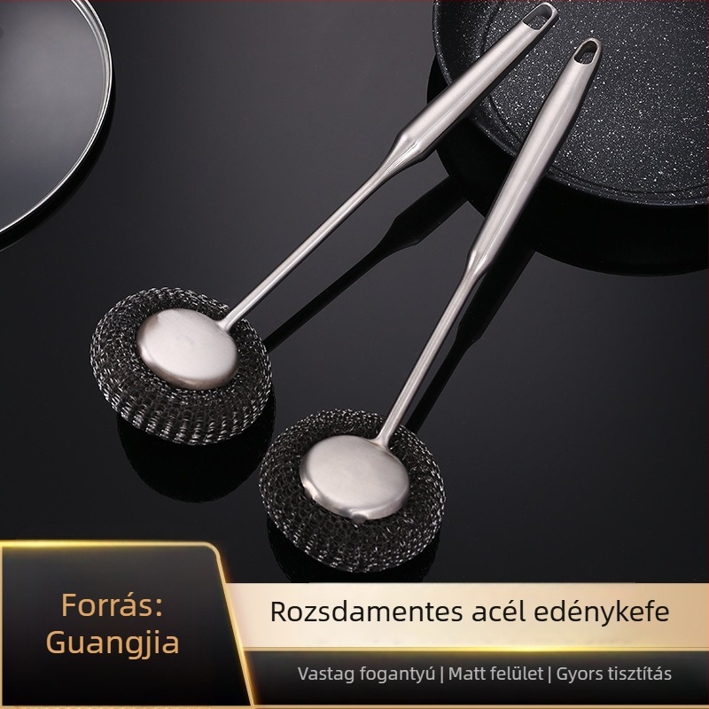 Rozsdamentes acél fazék ecset hosszú nyéllel