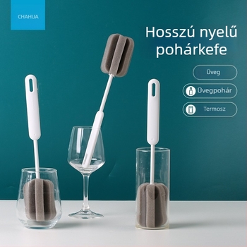 Camellia pohárkefe hosszú nyéllel, alapos tisztítás, teafoltok eltávolítása, poharakhoz és cumisüvegekhez