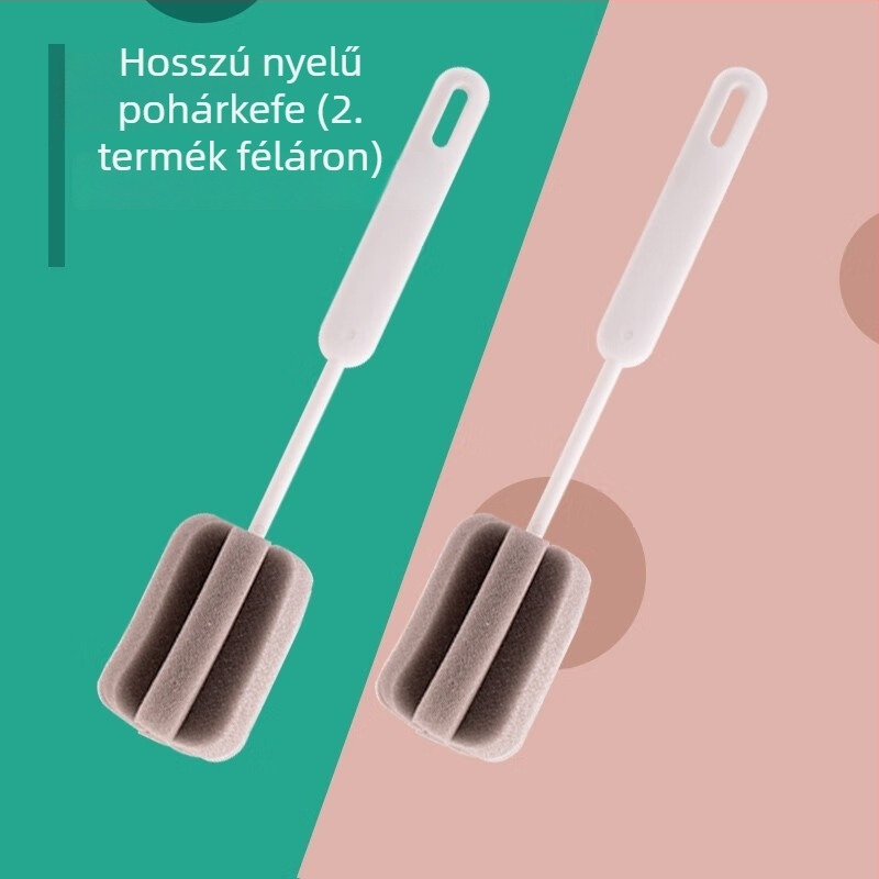 Camellia pohárkefe hosszú nyéllel, alapos tisztítás, teafoltok eltávolítása, poharakhoz és cumisüvegekhez