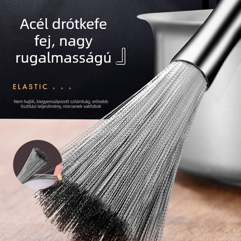 304 rozsdamentes acél edények tisztító keféje akasztónyílással