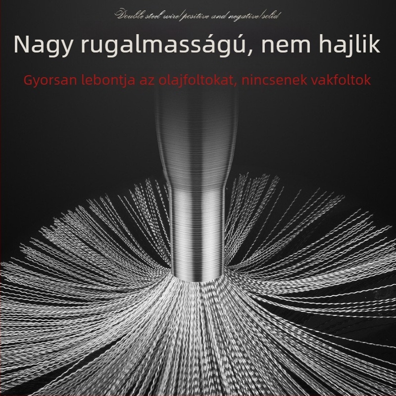 304 rozsdamentes acél edények tisztító keféje akasztónyílással