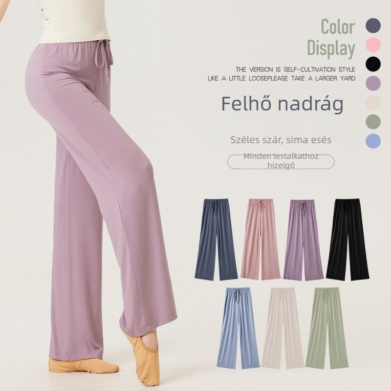 Táncpantalon klasszikus és modern tánchoz, laza, széles szárú nadrág, próbára szánt ruházat, testművészet és etnikai tánc jelmez