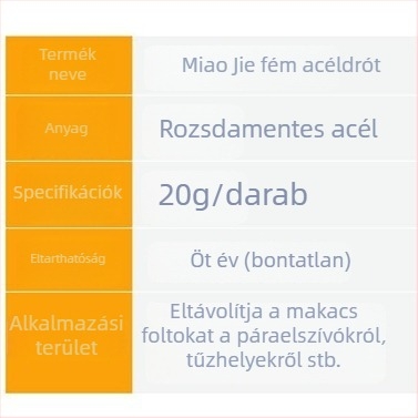 C‑alakú rozsdamentes fémdrót tisztító golyó, MHBC1, dobozban 120 darab, 1 dar csomagonként