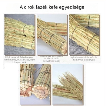 Ősi, kézzel készített fazekak és edények mosóecset, konyhai tisztító eszköz