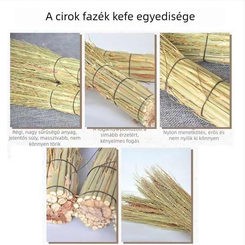 Ősi, kézzel készített fazekak és edények mosóecset, konyhai tisztító eszköz