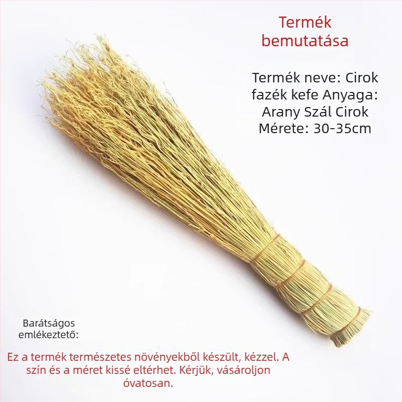 Ősi, kézzel készített fazekak és edények mosóecset, konyhai tisztító eszköz