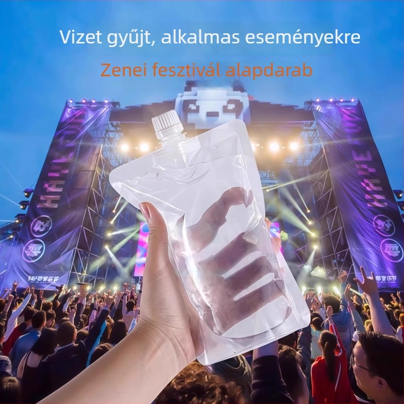 Kültéri zenei fesztiválhoz víztáska, hordozható puha víztáska, élelmiszer-minőségű