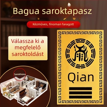 Fém nyolctrigrammos sarokdísz északnyugati hiányzó sarokhoz