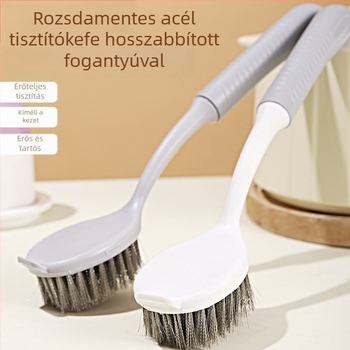 Hosszú nyelű rozsdamentes acélszálas edényecset