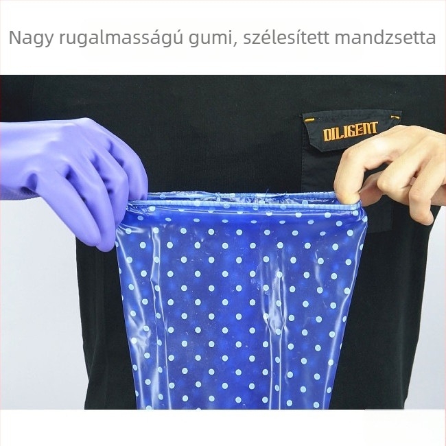 60 cm hosszú gumikesztyűk háztartási munkákhoz, vízállóak, hosszított kivitel a konyhai mosogatáshoz