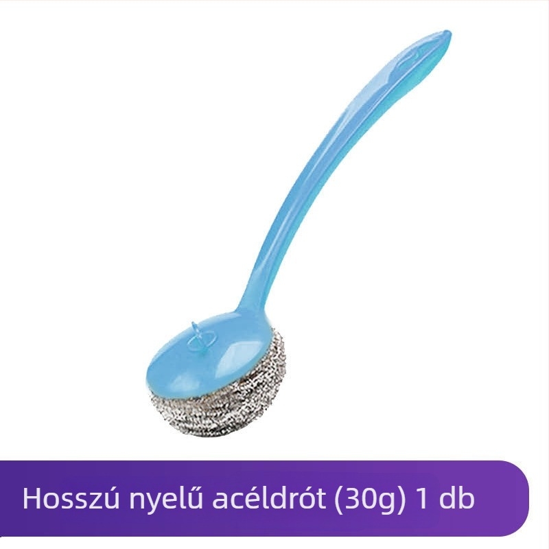 Rozsdamentes acél 304-es golyós kefe fogantyúval – konyhai edények és fazekak tisztítására