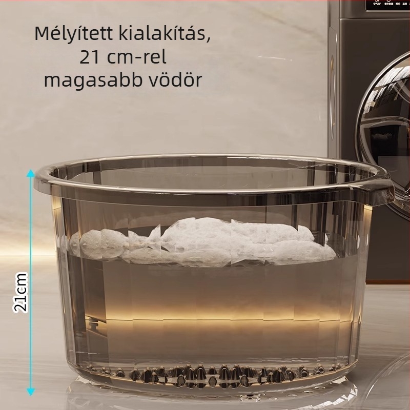 Beépített lábfürdős műanyag mosókád, integrált, extra-nagy, mély