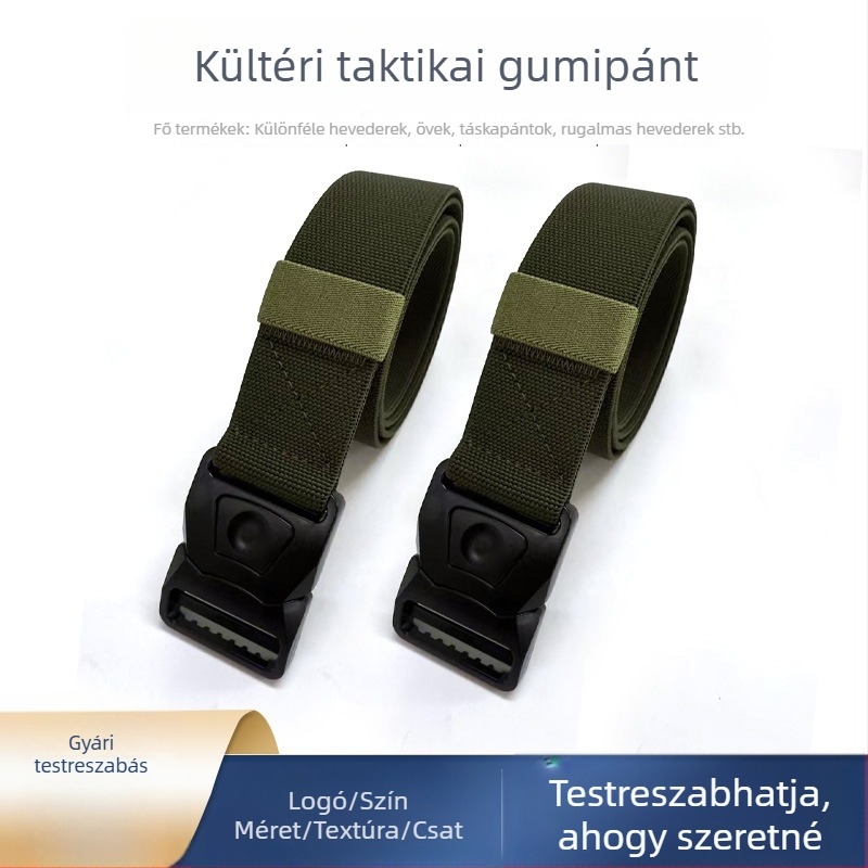 Férfi taktikai elasztikus öv szabadtéri edzéshez gyorskioldó csattal