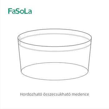 Hordozható, összecsukható vízmedence utazáshoz és szabadtéri használatra, átlátszó műanyag mosdóedény és víztároló tartály, gyümölcskosár piknikhez