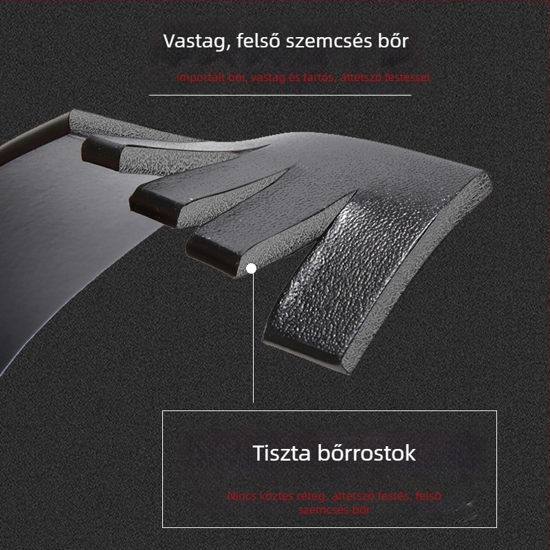 Férfiaknak szóló felső réteg marhabőrből készült öv, valódi bőr, automata csat, perforált, szélesség 3,5/3,8 cm