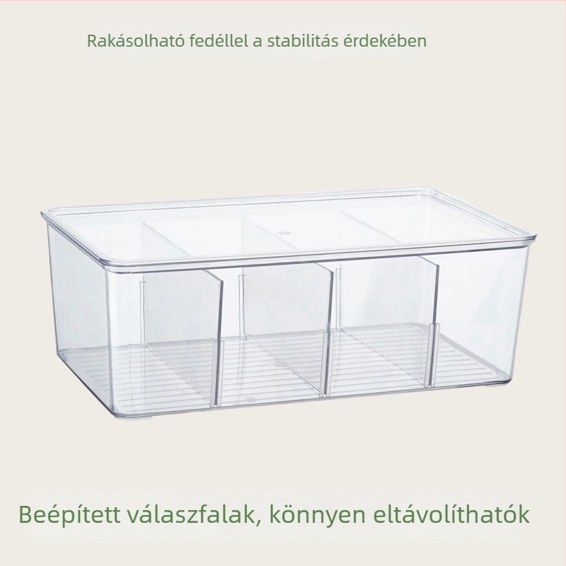 Átlátszó gyógyszeres tároló, több rekesz, asztali használatra